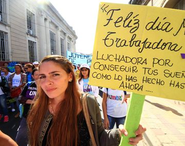 Las mujeres se movilizaron por el Día Internacional de la Mujer.