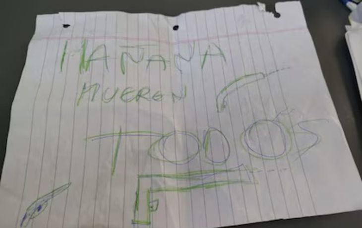 La denuncia por frases intimidantes halladas en el baño de un colegio de Punta Lara.