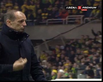 La reacción de Massimiliano Allegri al partido de Di María