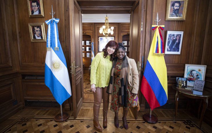 Cristina Kirchner recibió a la vicepresidenta electa de Colombia