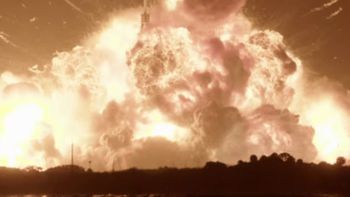 Un cohete de Blue Origin explotó durante una prueba en la plataforma de lanzamiento de Cabo Cañaveral, Florida. Un cohete de Blue Origin explotó durante una prueba en la plataforma de lanzamiento de Cabo Cañaveral, Florida.
