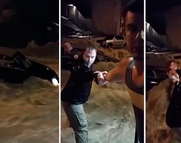 La cadena que salvó a una mujer de la inundación