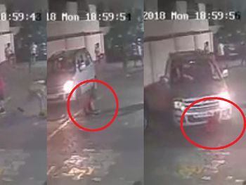 Se ataba los cordones, lo pasó un auto por arriba y siguió como si nada