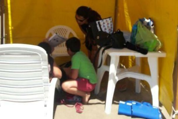 La familia unos momentos antes del accidente