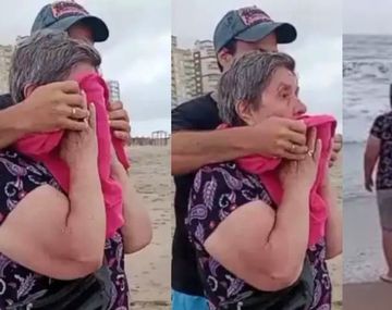 Una jubilada cumplió su sueño de conocer el mar y se volvió viral por su reacción