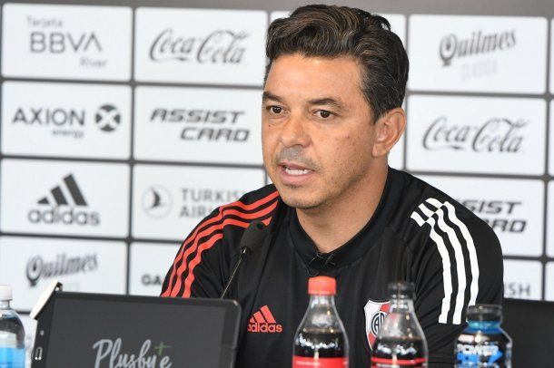 Superclásico: el DT de River, Marcelo Gallardo en conferencia de prensa. Foto: @RiverPlate