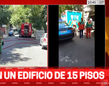 Se incendió un edificio de quince pisos en Palermo