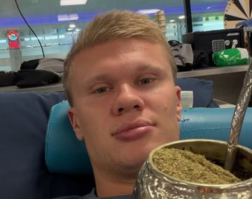 El curioso posteo de Haaland tomando mate: Encantadora bebida y el guiño a los argentinos