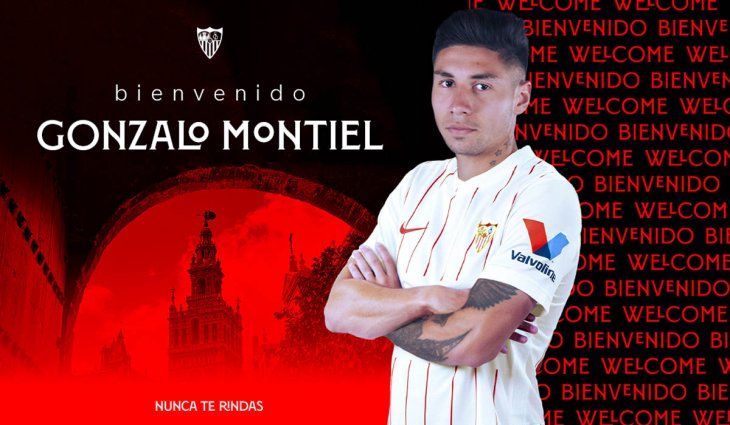 Sevilla presentó a Gonzalo Montiel como refuerzo