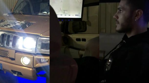 Mauro Icardi ostenta con su camioneta