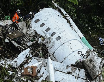 El avión de Lamia, destrozado