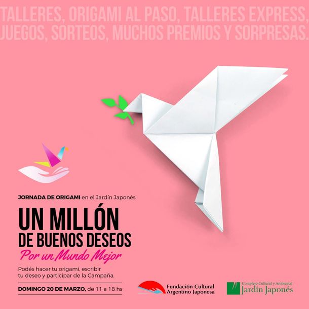 Jornada de Origami en el Jardín Japonés: Un Millón de Buenos Deseos por un Mundo Mejor
