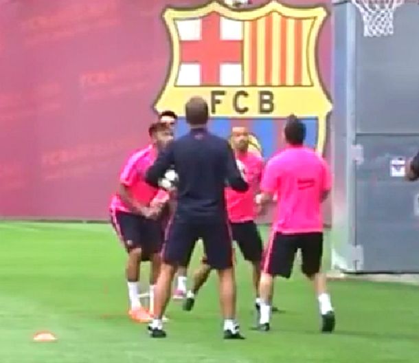 A puro lujo: mirá la increíble demostración de talento con Messi, Mascherano y Neymar