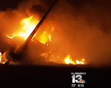 Un avión de UPS se estrelló en Alabama: hay dos muertos