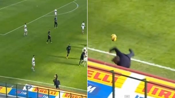 Mirá lo que le pasó al técnico del Inter en pleno partido