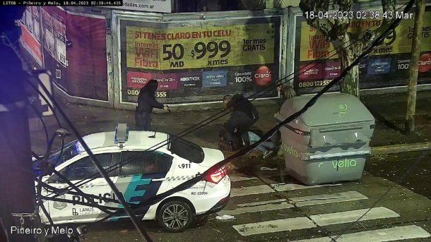 Lanús: un ladrón robó, huyó y se escondió en un tacho de basura