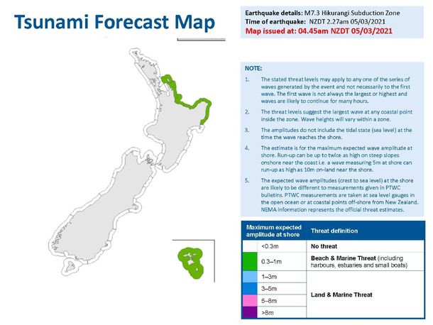 Alerta por tsunami en Nueva Zelanda tras un terremoto de 7