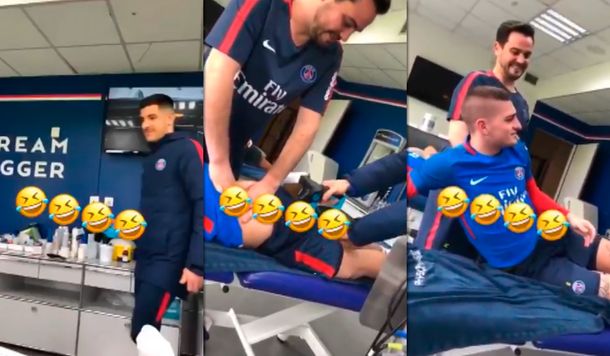 VIDEO: La pesada broma de los jugadores del PSG con un vibrador