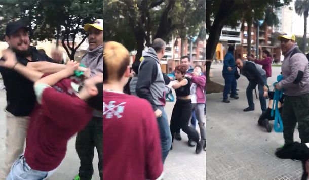 Brutal agresión a jóvenes que se manifestaban a favor del aborto en Santa Fe
