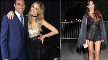 Chechu Bonelli, junto a su marido, y Barby Franco: las dos usaron transparencias. Chechu Bonelli, junto a su marido, y Barby Franco: las dos usaron transparencias.