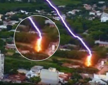 Impresionantes imágenes: un rayo impactó en un hospital de Chaco y provocó fuertes daños