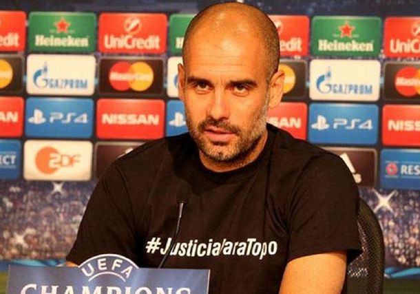 Insólito: la UEFA quiere castigar a Guardiola por su apoyo a la familia del Topo López
