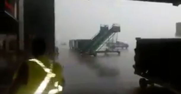 Así fue el temporal en Aeroparque