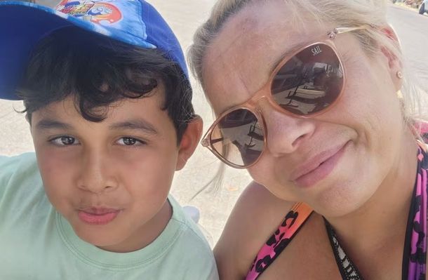 Gisela Mercedes Yurka y su hijo Gabriel Saru Ovejero.