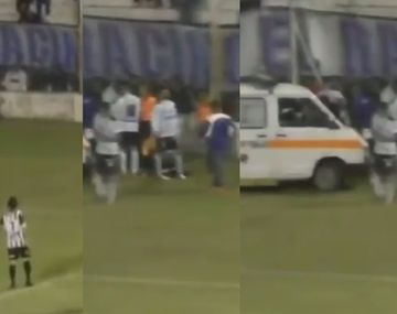 ¡Insólito! Se llevaron al juez de línea en ambulancia