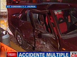 Accidente múltiple en Barrio Norte