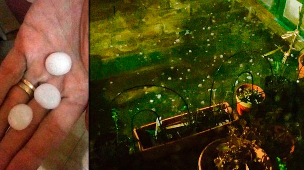 Tormenta y granizo en el sur del Gran Buenos Aires