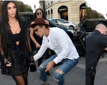 Un mediático acosador intentó besarle la cola a Kim Kardashian
