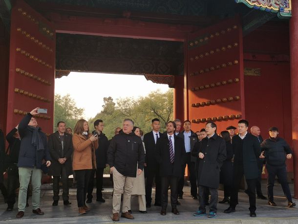El presidente Luis Lacalle Pou en la Ciudad Prohibida.