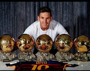 Messi y sus cinco Balones de Oro