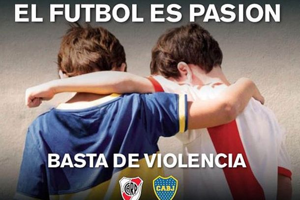 Previo al Superclásico la ciudad amaneció empapelada contra la violencia en el fútbol