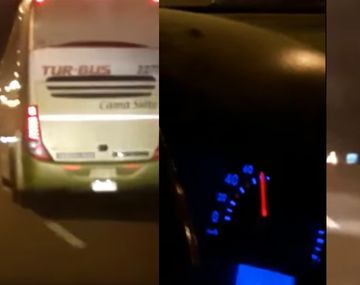 Escrachan a otro micro a 120 Km/h en Mendoza