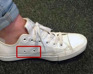 Por qué las zapatillas de lona tienen agujeros laterales