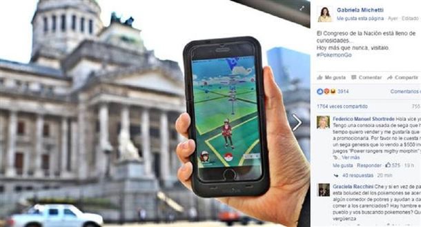 En el día del #Ruidazo, Michetti convocó a jugar en el Congreso al Pokémon Go