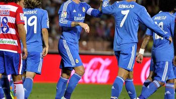 con di maria, el real madrid derroto al granada y es puntero con di maria, el real madrid derroto al granada y es puntero