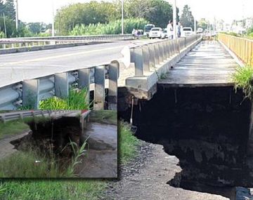 Alerta por posible caída de un puente