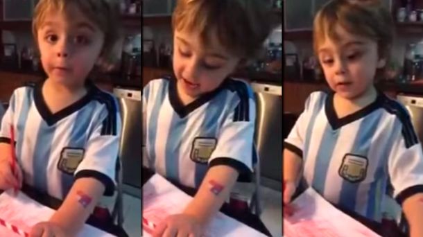 VIDEO: Un nene argentino quiere ver campeón a Chile