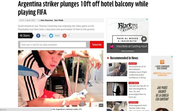 El mundo habla del juvenil que cayó de un primer piso jugando a la Play Station