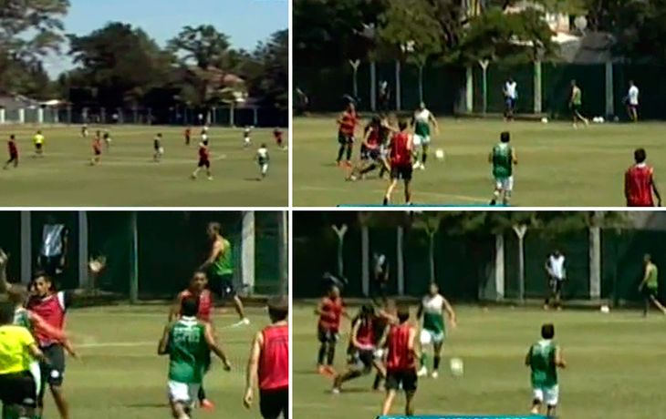 De amistoso, poco y nada: Banfield-Belgrano casi termina a las piñas