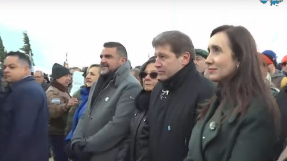 Victoria Villarruel asiste al acto por Malvinas en Ushuaia