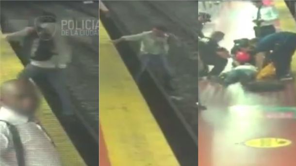 VIDEO: Distraído por mirar el celular, cayó a las vías del subte de la Línea D