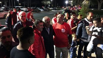 El presidente de River, como un hincha más El presidente de River, como un hincha más