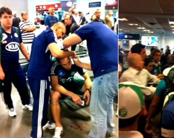 Hinchas agredieron a jugadores de Palmeiras en Aeroparque