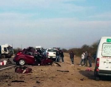 Así quedó el auto tras la tragedia