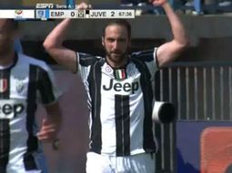 El festejo de Higuaín El festejo de Higuaín