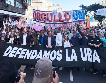 La cúpula de la UBA estuvo contra el ajuste de Milei en la Marcha Universitaria